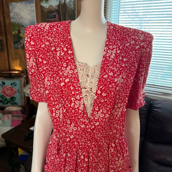 Vintage Karin Stevens Floral Cottagecore 90’s Dress - Picture 3 of 5